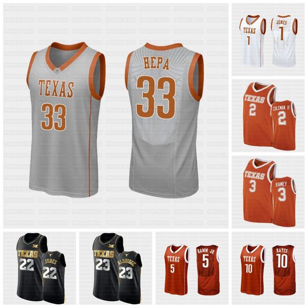 

texas longhorns ncaa college basketball jersey 0 gerald liddell 1 andrew jones coleman iii ramey whiteside hamm jr hayes roach ii febres sim, Black