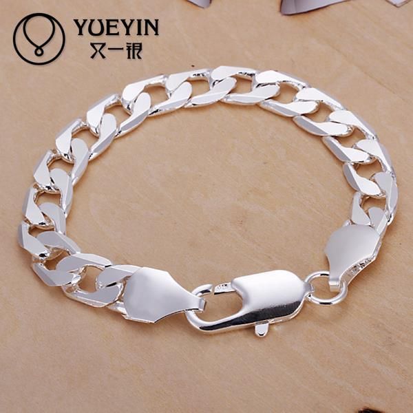 

charm bracelets silver plated bracelet for women men lovers jewelry romantic elegant wholesale, Golden;silver
