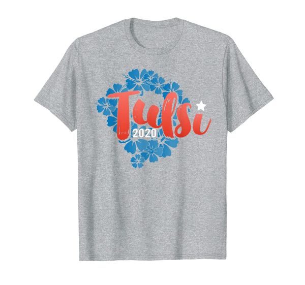 

hawaiian tulsi gabbard 2020 woman democrat red white blue t-shirt, White;black