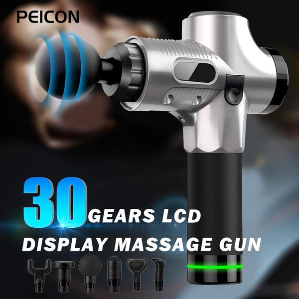 

massage gun lcd fascia relief 30 speed vibration body deep tissue massager exercise fitness equipment