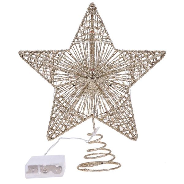 

christmas decorations 1pc xmas tree star iron art pentagram luminous party decoration