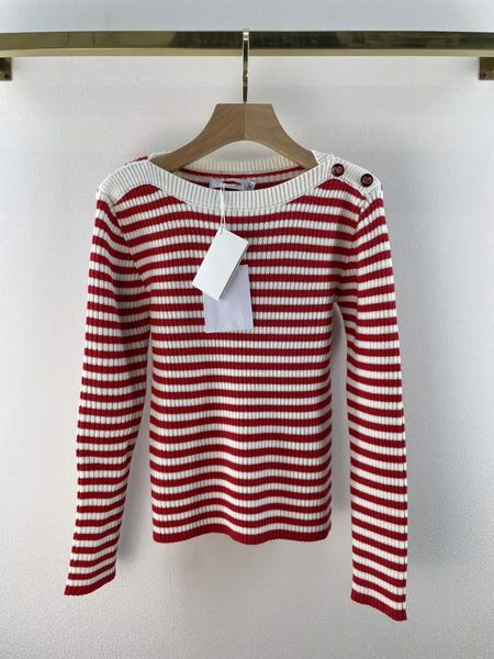 

2022 spring autumn milan runway sweaters slash neck long sleeve women's sweaters high end jacquard pullover women designer sweater 0301, White;black