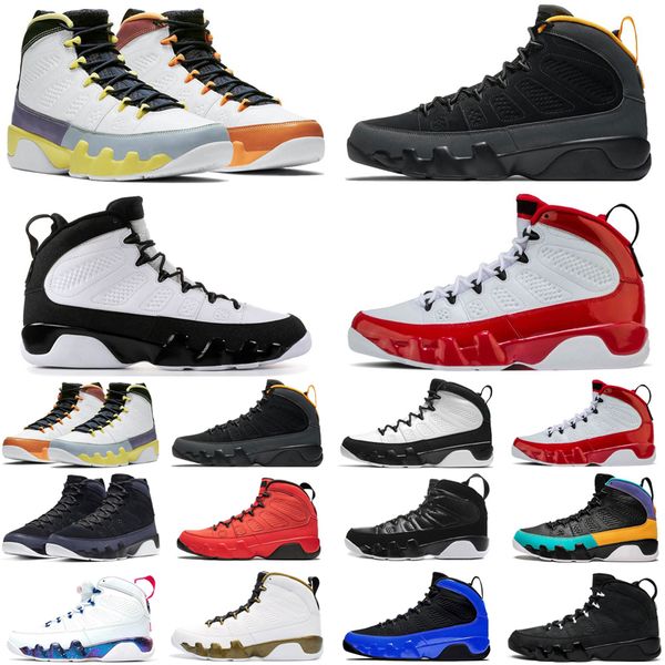 

air jordan retro 9 9s mens basketball shoes change the world university gold racer blue countdown pack classic gym red men trainers sports s