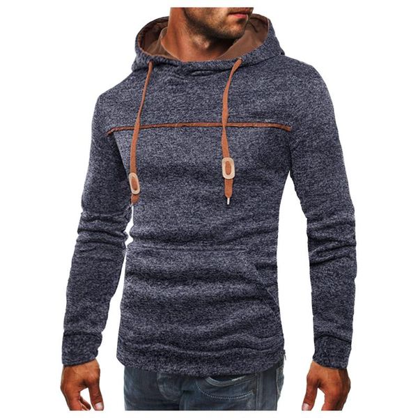 

men's hoodies & sweatshirts hoodie men 2021 spring casual solid long sleeve mens slim zipper hoody sweatshirt hooded streetwear, Black