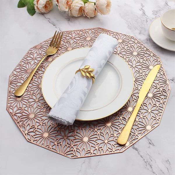 

mats & pads 6pcs hollowed out placemats for dining table wipeable place mat holiday wedding dinner decoration hogard