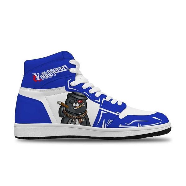

2021 japanese anime danganronpa diy printed running non-slip basketball shoes for men fashion sneakers high basketball shoes non slip