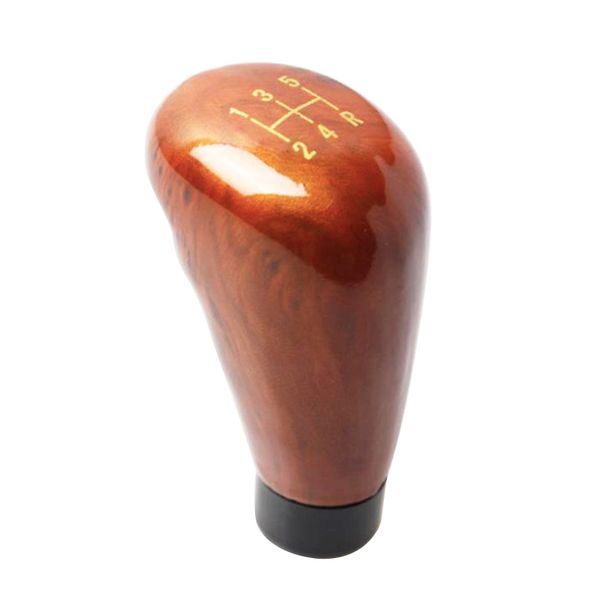 

car styling universal 5 speed manual lever peach wood gear shift knob