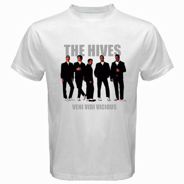 

New The Hives Veni Vidi Vicious Logo Mens White T-Shirt Size S-3XL, White;black
