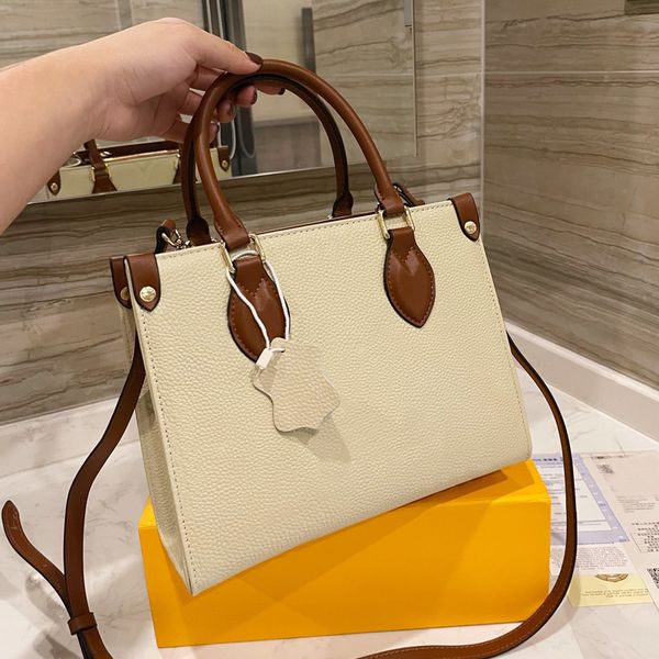 

handbag women luxurys designers bag 2021 shoulder bags embossed flower genuine leather fashion letter tote zipper golden hardware ajustable