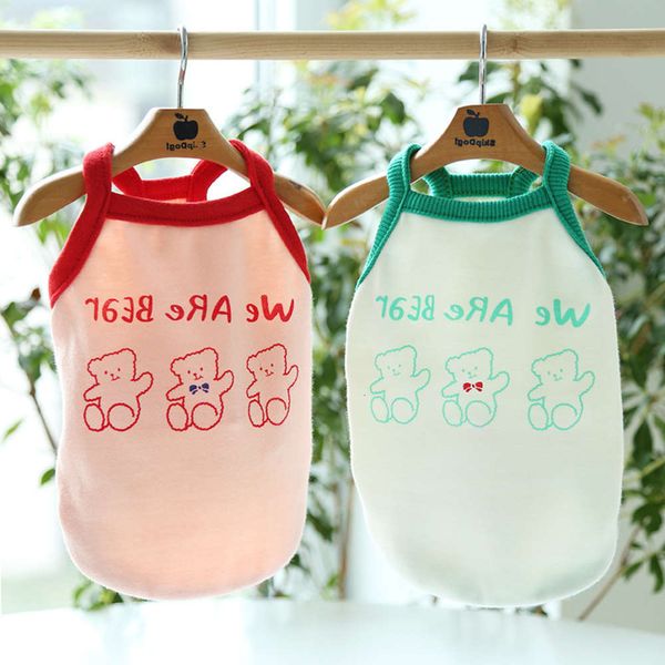 

petstyle spring and summer three bears vest cotton pull frame cat teddy dog pet clothes