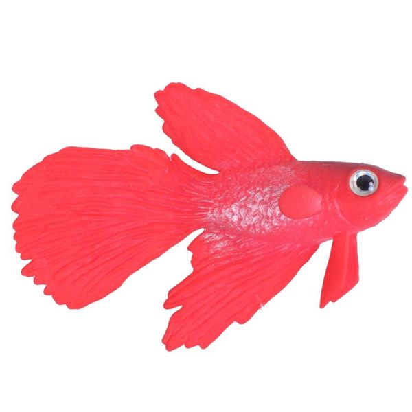 

silicone aquarium suction cup emulational artificial fish ornament red decorations
