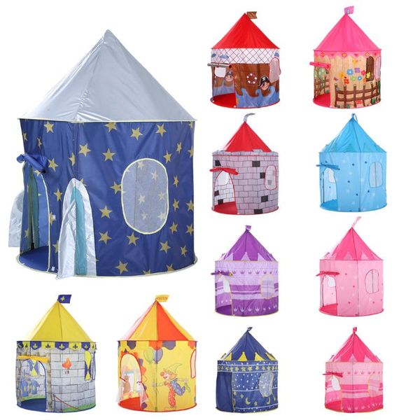 

tents and shelters children's play tent portable foldable house wigwam princess castle kids flag room toy indoor outdoor