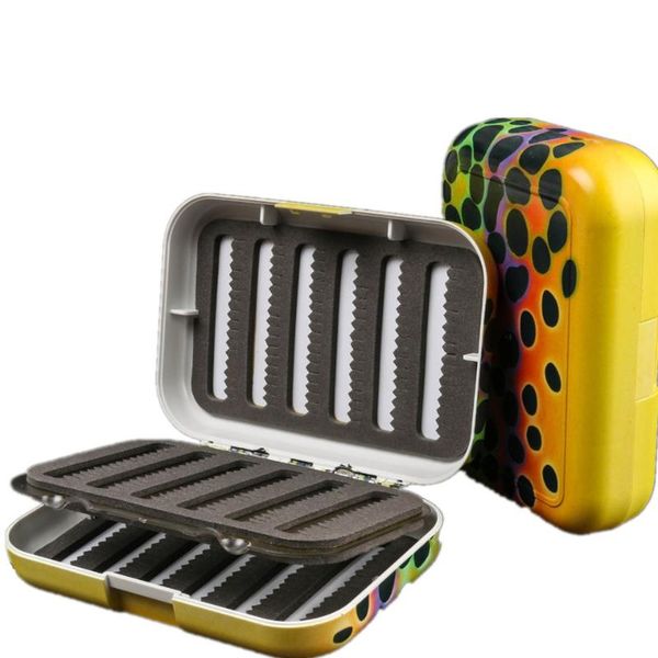 

fishing accessories 2pcs/lot sk03 fish skin box lure storage with swing leaf slit foam plastic bait