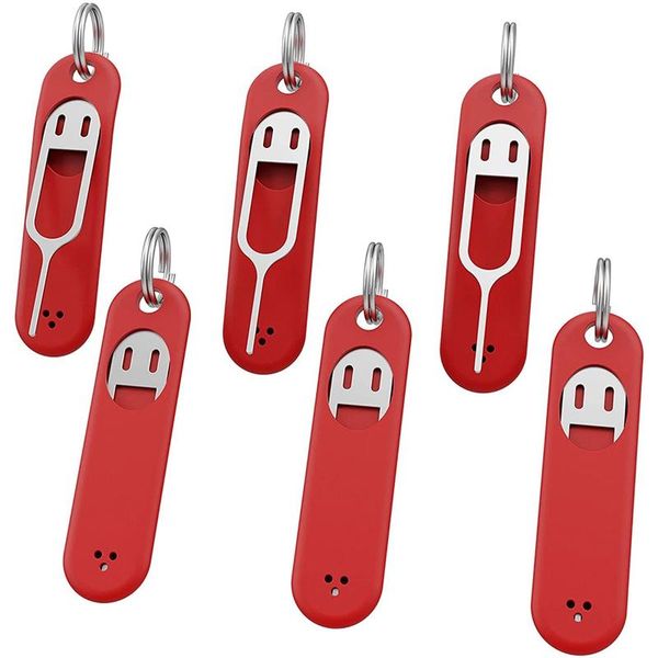 

professional hand tool sets 6pcs sim card removal tool-sim tray pin eject needle opener ejector,with removable key chain