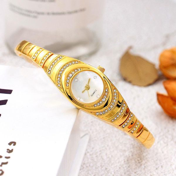 

wristwatches crystal bracelet ladies watch beige face female rhinestone fashion & casual clasp, Slivery;brown