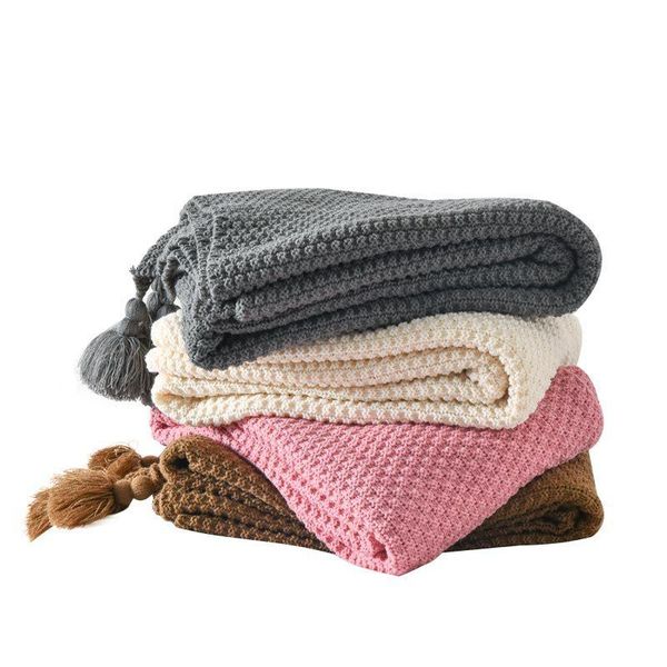 

blankets nordic style sofa blanket cover office nap shawl knitted leisure air-conditioning