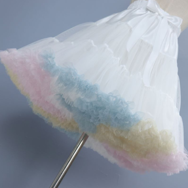 

women's sleepwear colorful tulle girls petticoat underskirt faldas skirt crinoline vintage wedding bridal petticoats for women, Black;red