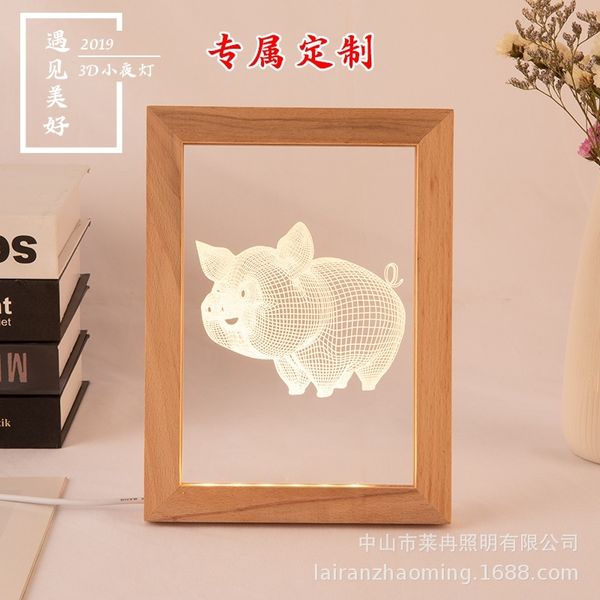 

led p frame acrylic 3d desk romantic gift night atmosphere lamp