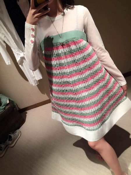 

spring dress women colorful striped loose long sleeve knitted casual dresses, Black;gray