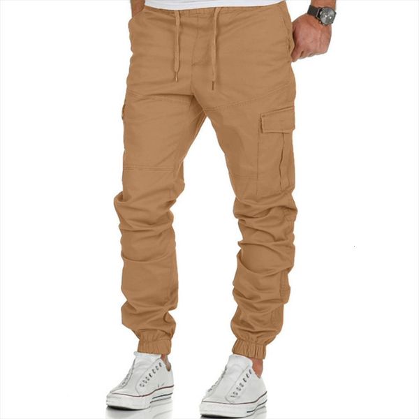 

cargo joggers sweatpants casual women pants male sportswear solid elastic waist trousers fashion hiking streetwear d30, Black