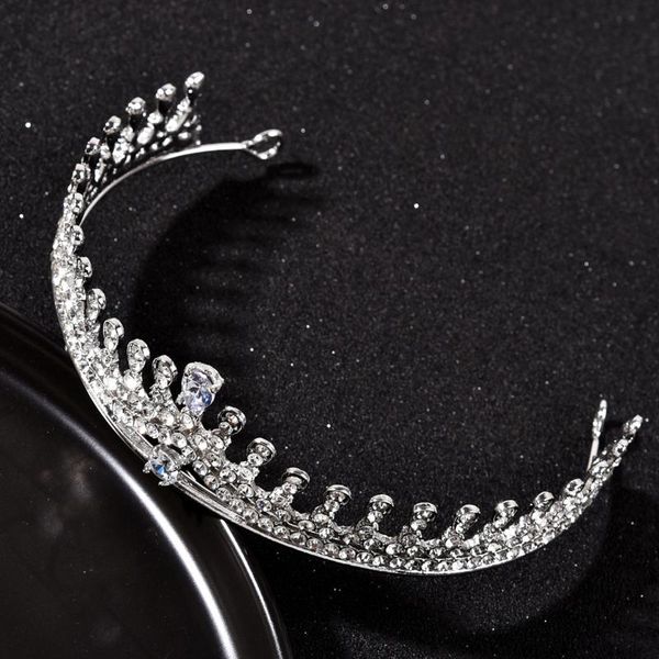 

hair clips & barrettes women's crowns simple rhinestone crystal tiaras elegant bridal wedding accessories exquisite ornaments for girls, Golden;silver
