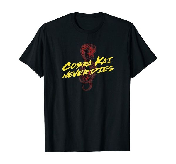 

cobra kai never dies cobra logo t-shirt size m-5xl, White;black