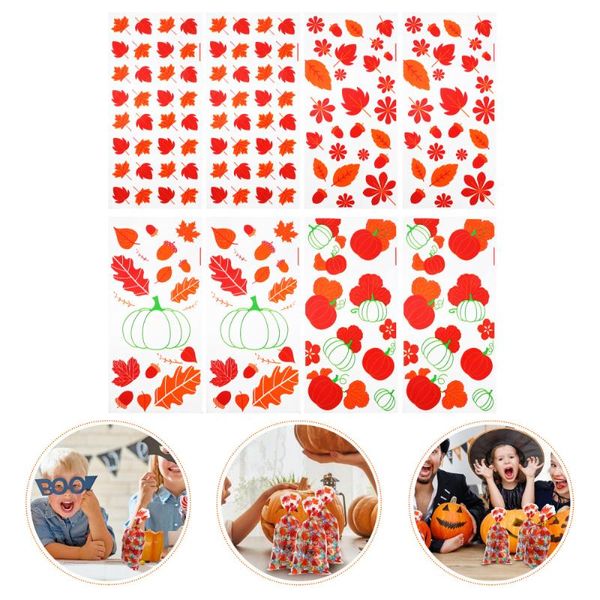 

gift wrap 100pcs maple pumpkin pattern candy bags package storage pouches