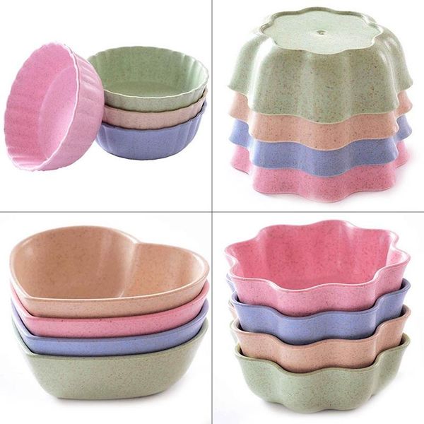 

bowls 1pcs household soy tomato sauce salt vinegar flavor spices plate wheat straw seasoning dish tableware small breakfast