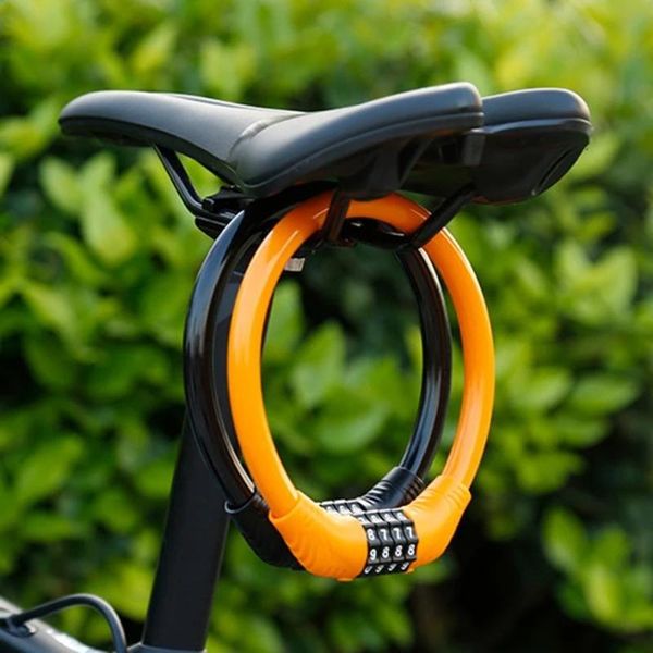 

bike locks bikingmoreok bicycle lock password theft spiral steel cable universal protective safety cycling accessories