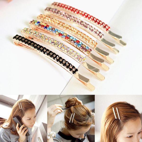 

hair clips & barrettes 1 pair women shining hairpins lady barrette styling accessories lxh, Golden;silver