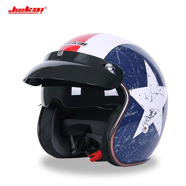 

motorcycle helmets vintage sun visor helmet 3/4 open face casco moto jet scooter bike retro approved casque motociclismo