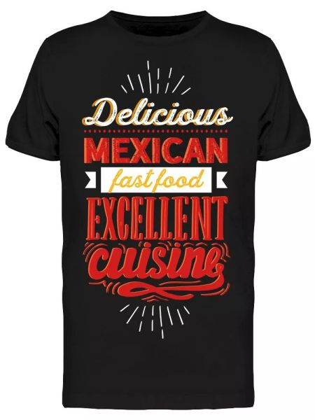 

Mexican Fast Food Tee Men's -Image by Shutterstock, White;black