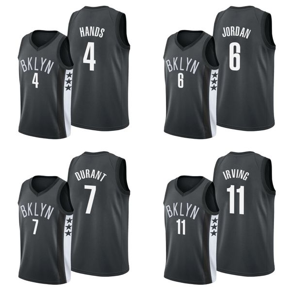 

brooklyn nets men jaylen hands kevin durant kyrie irving jersey, Black