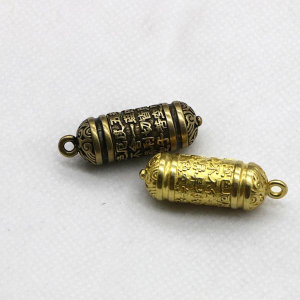 

decorative objects & figurines pure brass buddha mantra lotus cylinder pendant keychain hanging necklace jewelry handmade copper buddhism ch