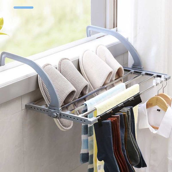 

hooks & rails folding adjustable radiator towel clothes drying storage rack airer dryer 5 rail balcony laundry holder 1