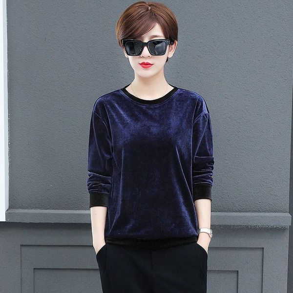 

dress arrival female long lets tshirt all combined casual the-neck solid shirt femme pleuche plus size d244, Black;gray