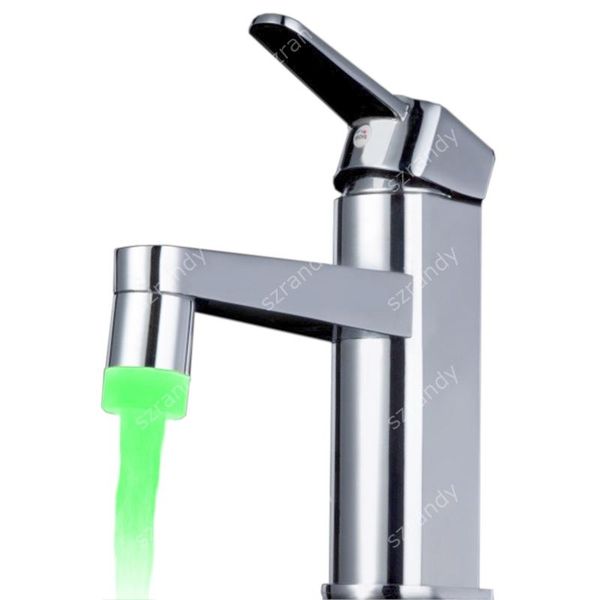 

other faucets, showers & accs ld8002-a12 led lighted brass swan faucet with filter net and adaptor single green color