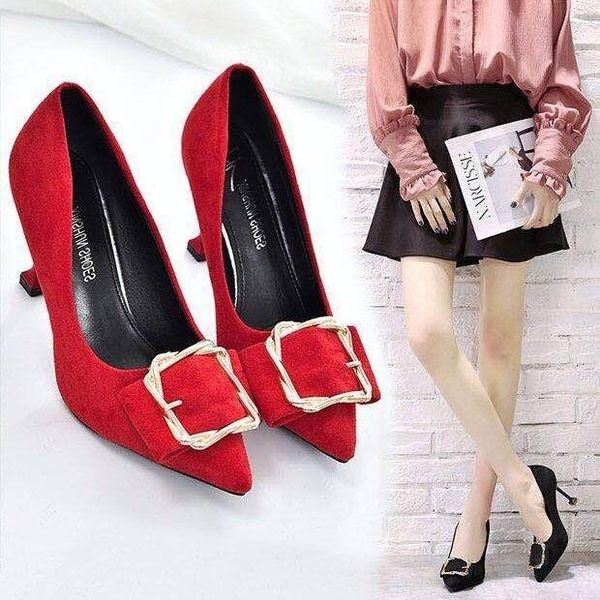 

dress shoes women heels spring autumn high women's heel chaussure femme zapatos mujer, Black