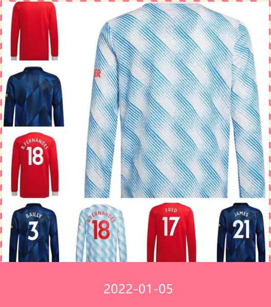 

#7 ronaldo long sleeve #25 sancho home red soccer jersey 2021 2022 #11 greenwood #18 b.fernandes 3rd blue soccer shirt 21 22 #10 rashford aw, Black;yellow