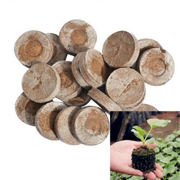 

peat pellets seed germination flowers seeds starter pallet nutrient substance planting seedling soil block 10 pcs planters & pots