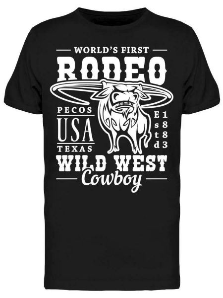 

Rodeo Wild West Tee Men's -Image by Shutterstock, White;black
