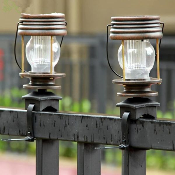 

solar lamps 1 pcs led retro powered lamp vintage light hanging lantern garden landscape lighting for balcony decor