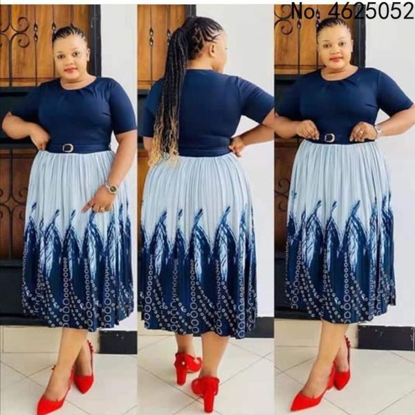 

ethnic clothing 2xl-6xl african dresses for women autumn printing plus size polyester dress clothes, Red