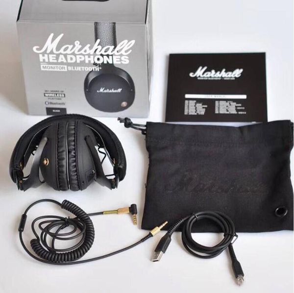 

marshall monitor bluetooth headphone over-ear headphones headset with microphone hifi headsets