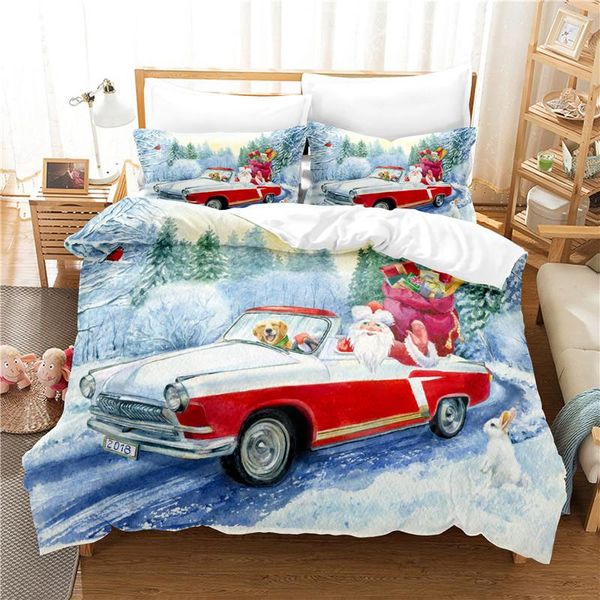 

bedding sets christmas car set duvet cover 3d digital printing bed linen  size fashion design