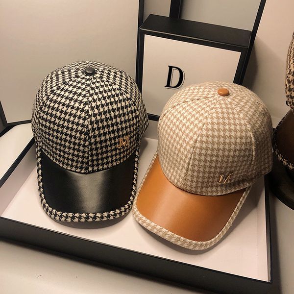 

ht084 wholesale spring cotton cap baseball snapback hat summer hip hop fitted hats for men women plaid hat, Blue;gray