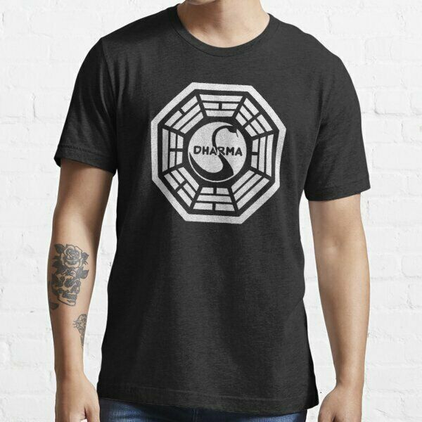 

dharma initiative t-shirt for men women unique gift for friend for fans, White;black