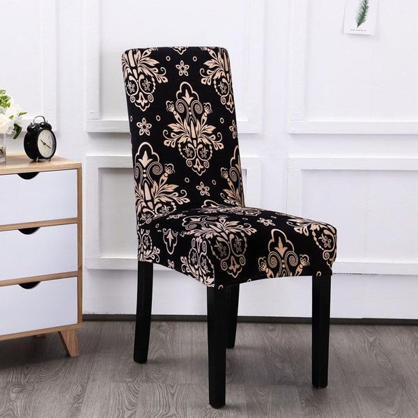 

printing dining chair cover elastic kitchen seat covers for living room anti-dirty office banquet 1/2/4/6pcs