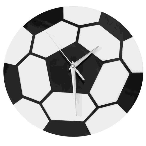 

wall clocks 1pc acrylic clock creative diy football shape decorative hanging fashion art decor for home office