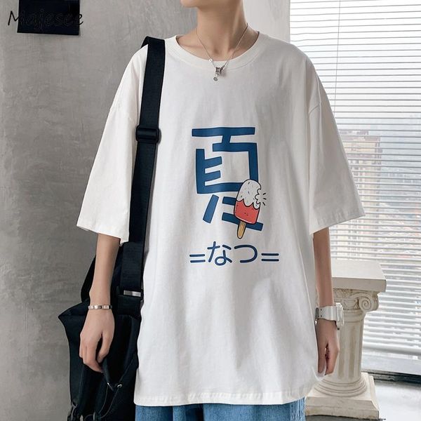 

men's t-shirts men short sleeve letter printing harajuku streetwear fashionable comfortable tshirts summer students all-match ins, White;black